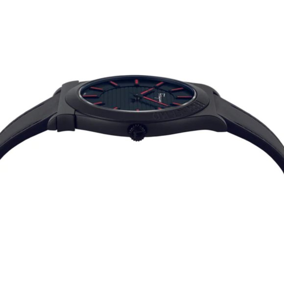 Ferragamo Black Red Accent 41mm Watch New - Picture 3 of 4